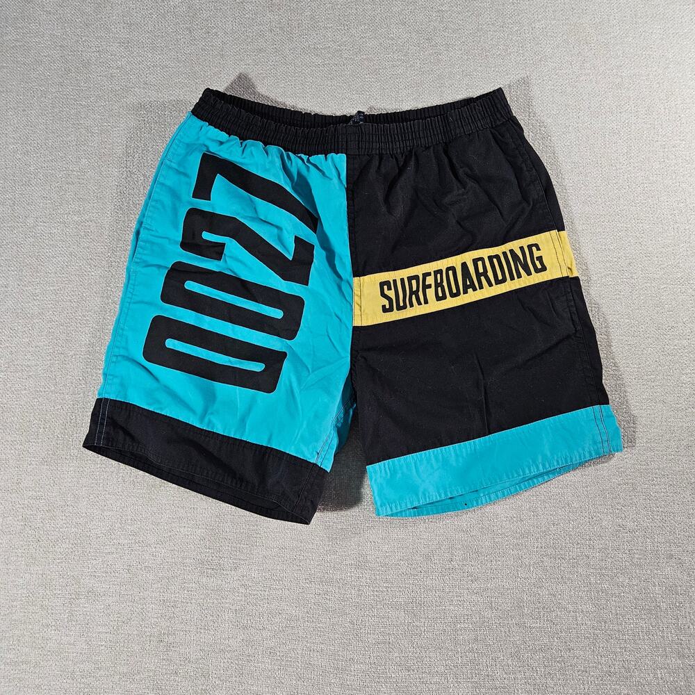 Vintage Izod Surfboarding Swim Trunks Mens XL Lined Beach Shorts Retro